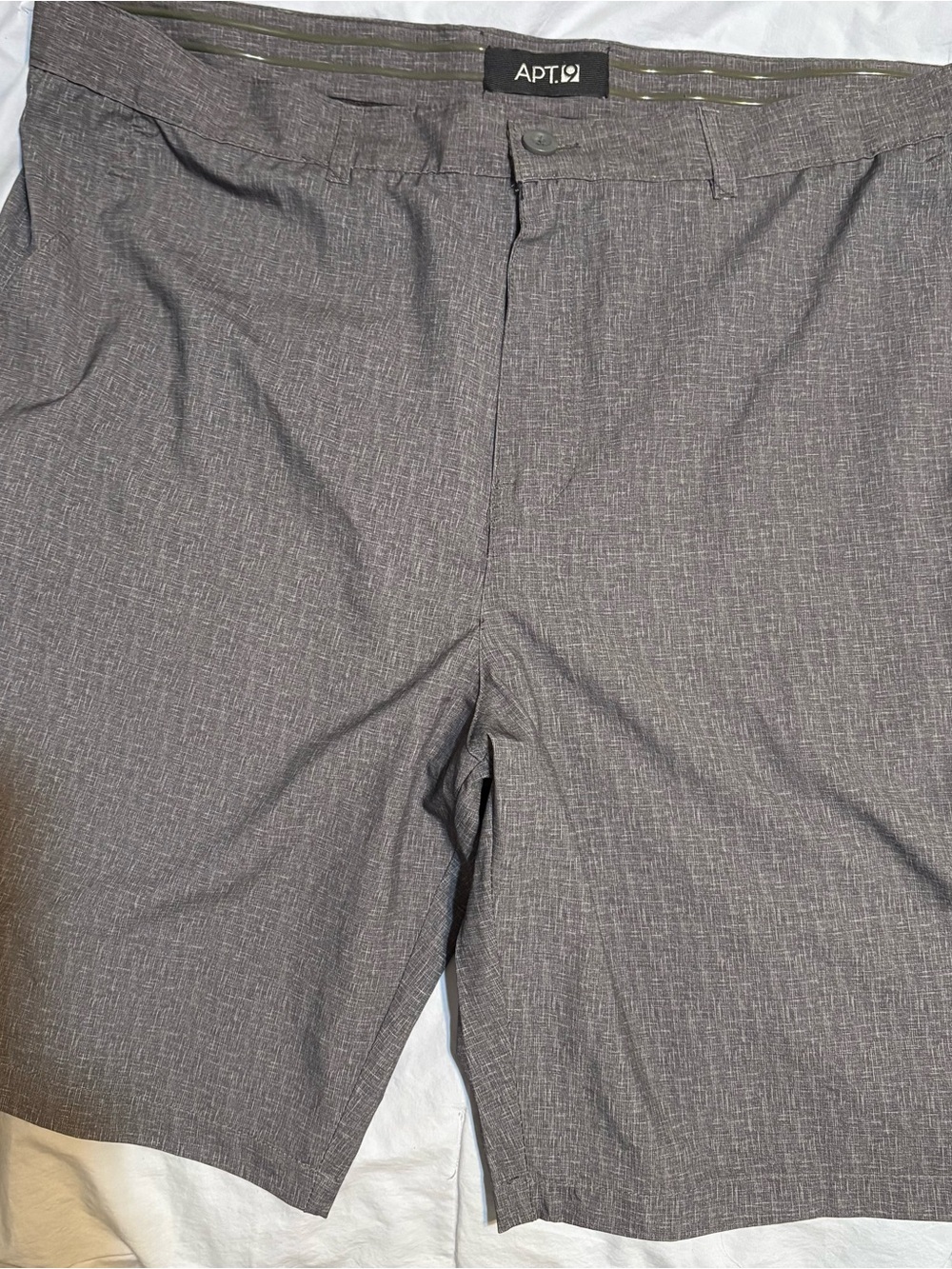 Apt. 9 Men’s Charcoal Textured Flat Front Shorts